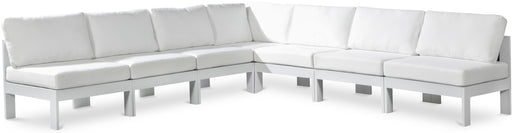 Nizuc - Outdoor Patio 7 Piece Modular Sectional With White Frame - Simple Home Plus