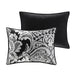 Vienna - 6 Piece King Printed Duvet Cover Set - Black - Simple Home Plus