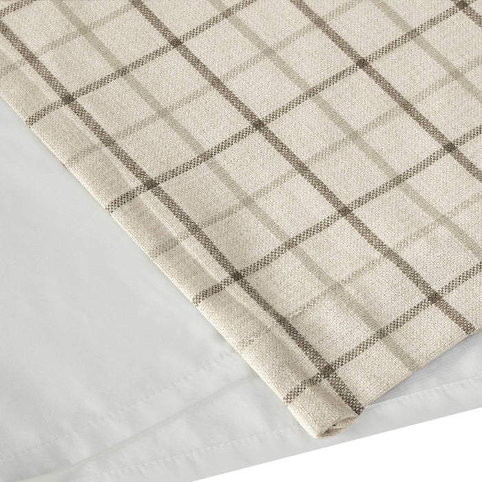Anaheim - 95" Plaid Tab Top Panel - Natural - Simple Home Plus