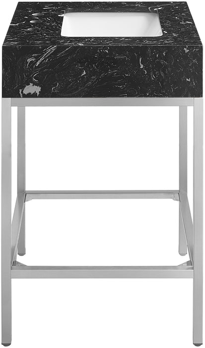 Marmo - Engineered Marble Bathroom Vanity With Chrome Base - Simple Home Plus