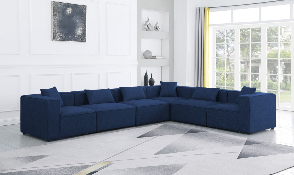 Cube - Linen 6 Piece Modular Corner Sectional - Simple Home Plus