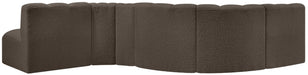 Arc - Boucle Fabric 6 Piece Curved Modular Sofa - Simple Home Plus