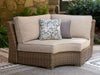Laguna Heights - Curved Corner Chair With Cushion - Beige - Simple Home Plus