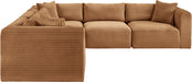 Shaggy - Fabric 5 Piece Modular Corner Sectional - Simple Home Plus