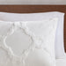 Pacey - 3 Piece Tufted Geometric Comforter Set - Off White - Simple Home Plus