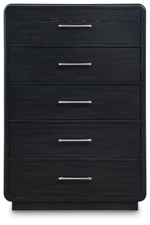 Rowanbeck - Black - Five Drawer Chest - Simple Home Plus