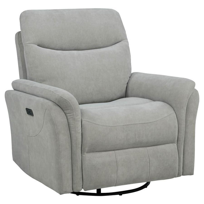 Adler - Upholstered Power Swivel Glider Recliner - Simple Home Plus