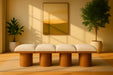 Pavilion - 4 Piece Modular Bench With Brown Base - Simple Home Plus