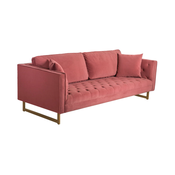 Lenox - Modern Sofa With Brass Legs - Simple Home Plus