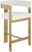 Romeo - Boucle Counter Stool With Gold Base (Set of 2) - Simple Home Plus