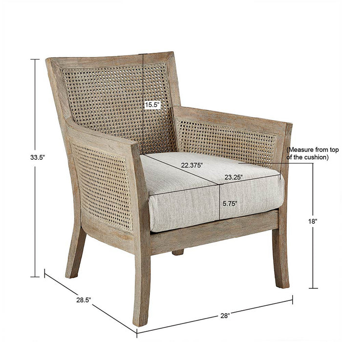 Diedra - Accent Chair - Cream / Reclaimed Natural - Simple Home Plus