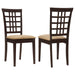 Kelso - Lattice Back Dining Side Chair (Set of 2) - Cappuccino - Simple Home Plus
