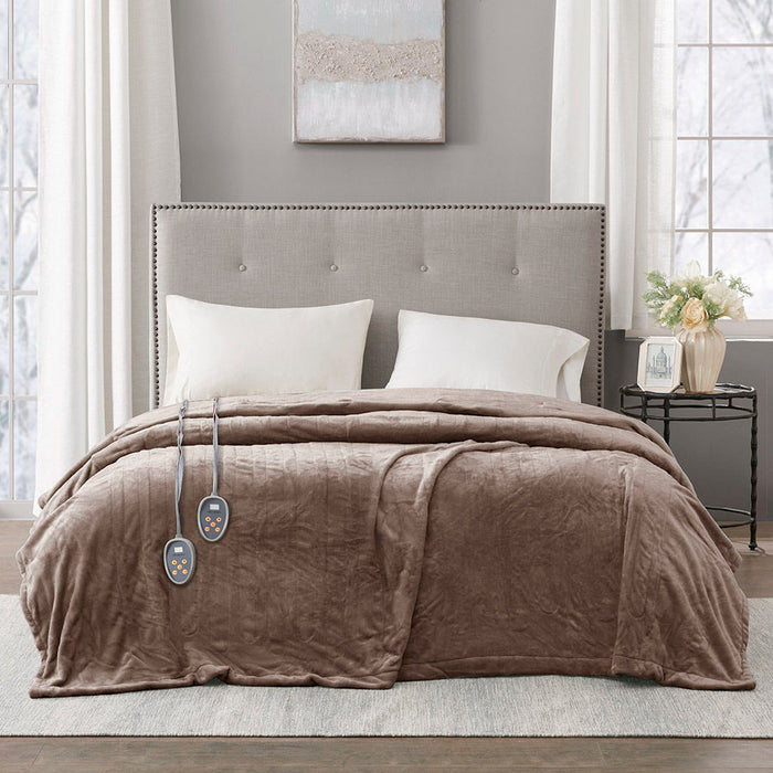 Heated Plush - Twin Blanket - Mink - Simple Home Plus