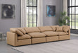 Indulge - Faux Leather 4 Piece Modular Sofa - Tan - Simple Home Plus