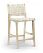 Entwine - Vegan Leather Upholstered Counter Stool - Painted Natural - Simple Home Plus