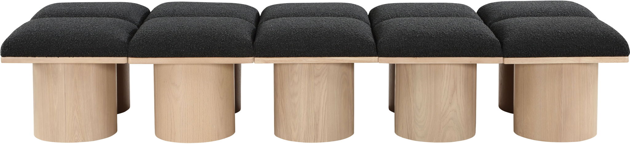 Pavilion - 10 Piece Modular Bench With Natural Base - Simple Home Plus