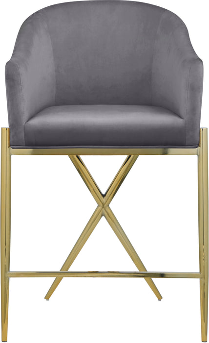 Xavier - Counter Stool with Gold Legs - Simple Home Plus