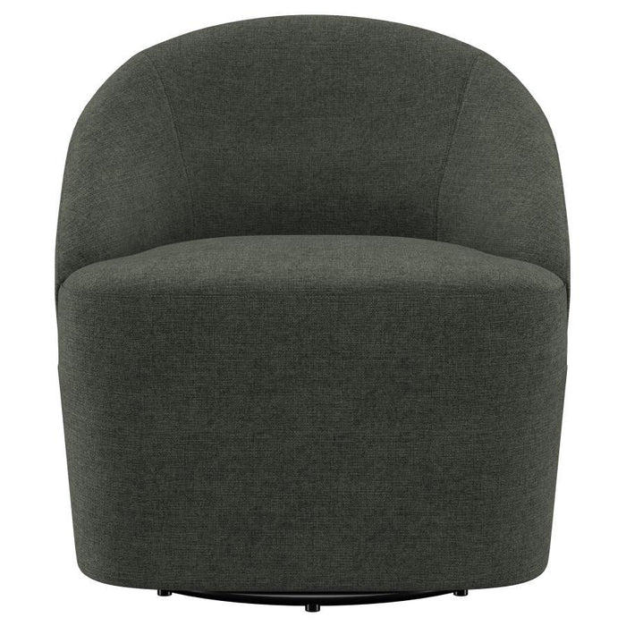 Leon - Upholstered Barrel Accent Swivel Chair - Simple Home Plus
