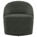 Leon - Upholstered Barrel Accent Swivel Chair - Simple Home Plus