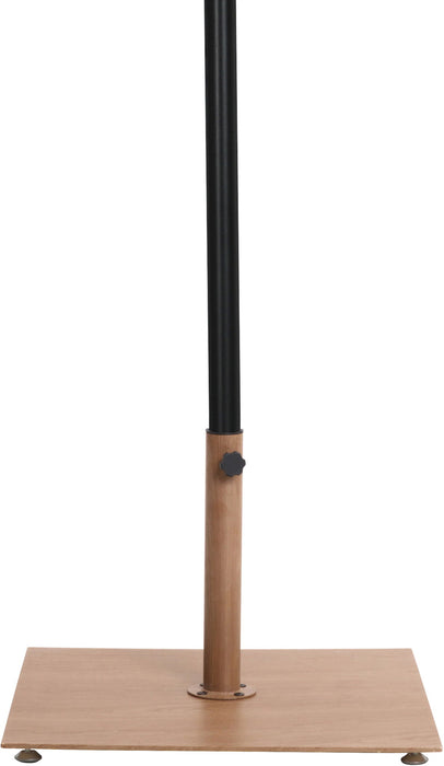 Fiji - Aluminum Patio Umbrella With Square Teak And Black Base - Simple Home Plus