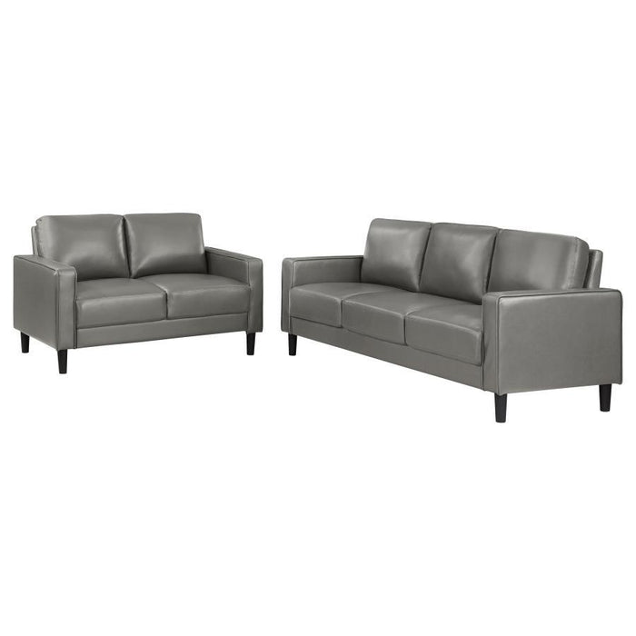 Ruth - Upholstered Track Arm Sofa Set - Simple Home Plus