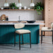 Riccio - Fabric Stool - Black Frame - Simple Home Plus