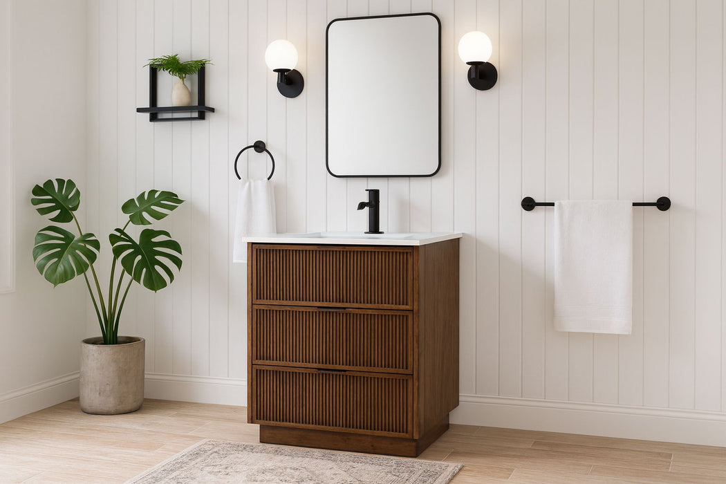 Willard - Engineered Stone And Solid Wood Bathroom Vanity - Simple Home Plus