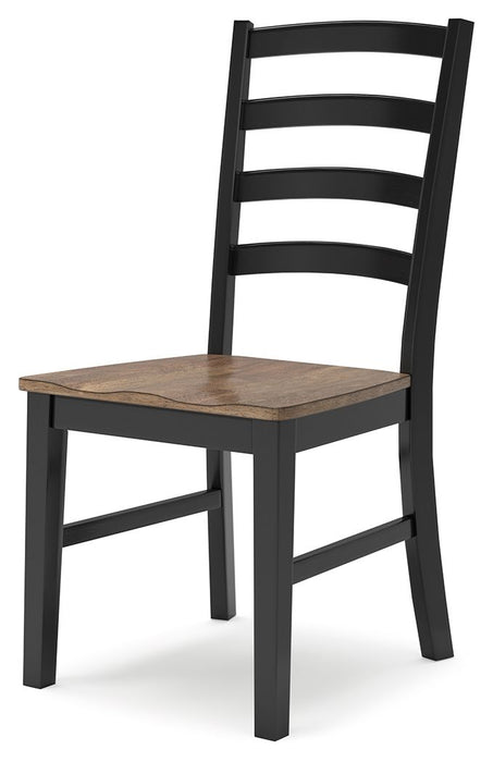 Wildenauer - Brown / Black - Dining Room Side Chair (Set of 2) - Simple Home Plus