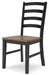 Wildenauer - Brown / Black - Dining Room Side Chair (Set of 2) - Simple Home Plus