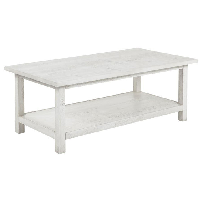 Payne - Wood Coffee Table with Shelf - Simple Home Plus