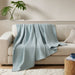 Waffle Weave - Twin Cotton Blanket - Aqua - Simple Home Plus