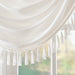 Elena - Waterfall Embellished Valance - White - Simple Home Plus