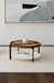 Adhvik - Round Table With Marble Shelf - Simple Home Plus
