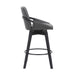 Baylor - Swivel Bar Stool With Black Frame - Simple Home Plus