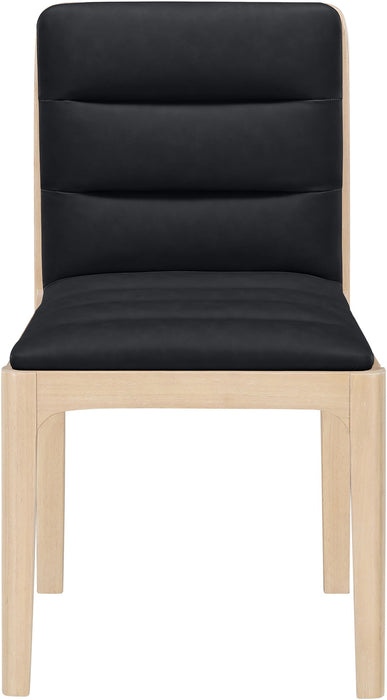Ellis - Vegan Leather Upholstered Dining Chair (Set of 2) - Natural Base - Simple Home Plus