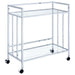 Cara - 2-tier Rectangular Glass Shelf Metal Bar Cart - Simple Home Plus
