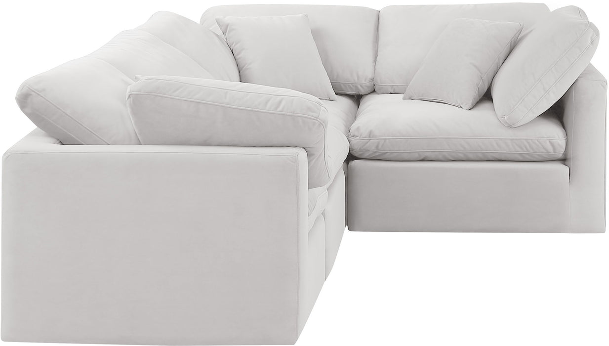 Indulge - Velvet 4 Piece Modular Corner Sectional - Simple Home Plus