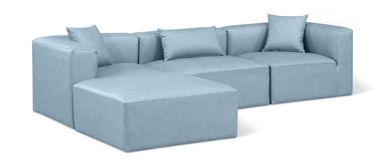Cube - 4 Piece Modular Sectional With Chaise - Simple Home Plus