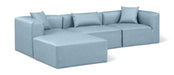 Cube - 4 Piece Modular Sectional With Chaise - Simple Home Plus