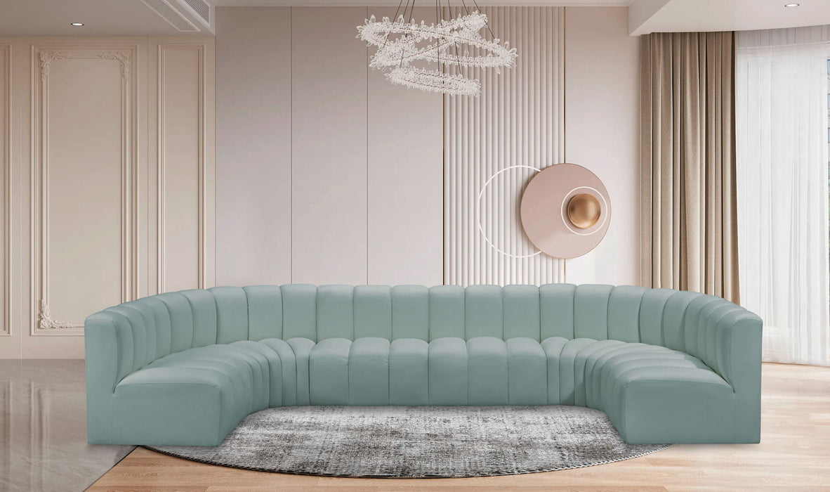 Arc - Faux Leather Modular U-Shaped Sectional - Simple Home Plus