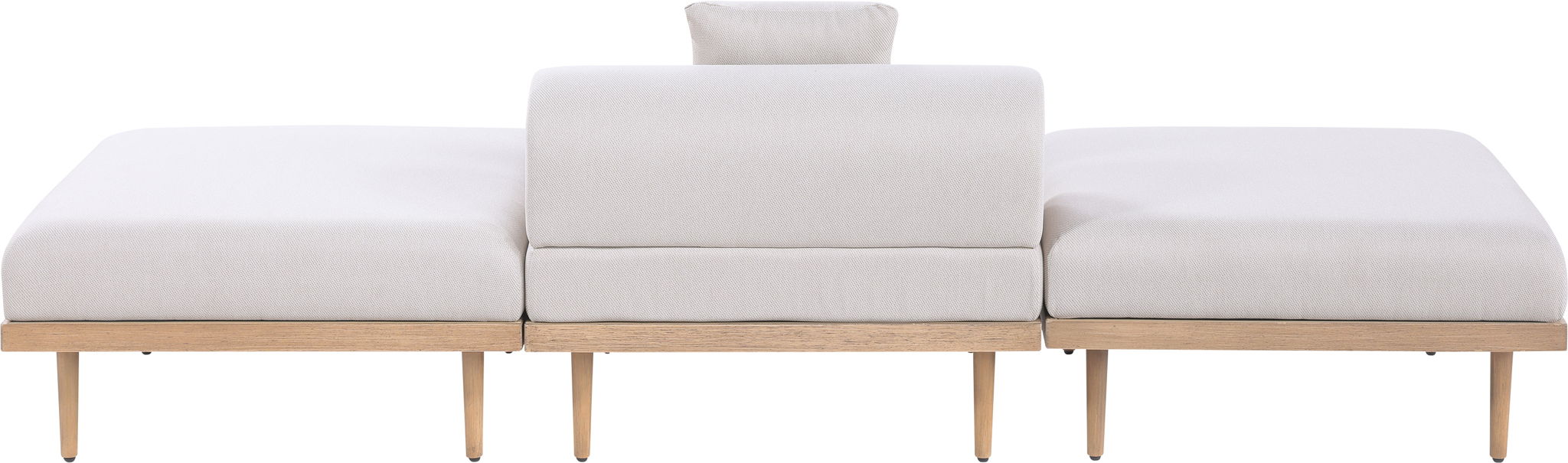 Laguna - 3 Piece Resilient Water Resistant Fabric Outdoor Patio Armless Modular Sofa - Simple Home Plus