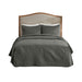 Quebec - Queen Fitted Bedspread (Set of 3) - Dark Gray - Simple Home Plus