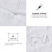 Logan - Twin/Twin Long Striped Duvet Set - White - Simple Home Plus