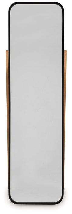 Bronick - Black / Brown - Floor Mirror - Simple Home Plus