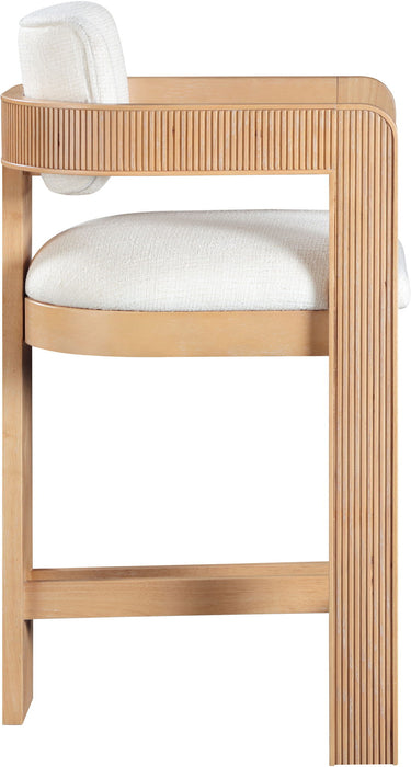 Sacha - Linen Stool With Natural Base - Simple Home Plus