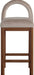 Conrad - Velvet Counter Stool With Brown Legs - Simple Home Plus
