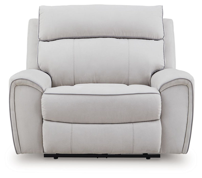 Social Pointe - Pearl / Ash - Power Recliner / Adjustable Headrest - Simple Home Plus