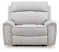 Social Pointe - Pearl / Ash - Power Recliner / Adjustable Headrest - Simple Home Plus