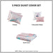 Cloud - Printed Duvet Cover Set - Pink - Simple Home Plus