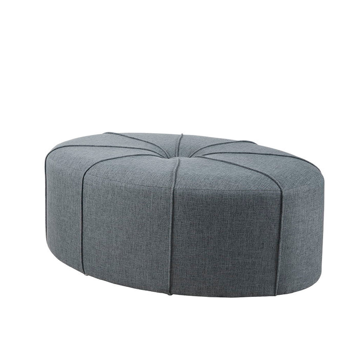 Ferris - Oval Ottoman - Blue - Simple Home Plus